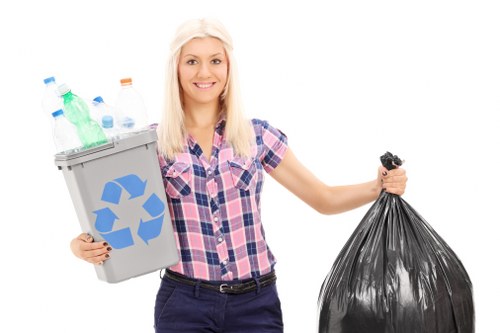 Recycling items during garage clearance